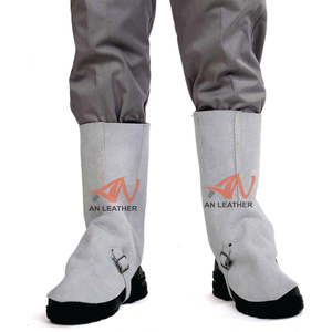 Cubrezapatos de Seguridad de Cuero, Resistentes al Calor y a las Chispas, Protección Industrial para Soldadura, Protección para los Pies - Product Image 2