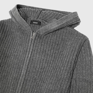 Chándales de tela personalizada de peso pesado para hombre a precio barato, ropa de calle, Sudadera con capucha y pantalón acampanado con doble cremallera para invierno - Product Image 5