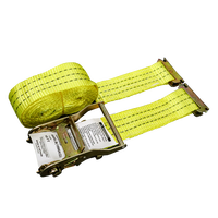 Sangles de fixation robustes en polyester avec boucle en acier, longueur personnalisable, attaches à ressort E-track, sangle à cliquet robuste pour la logistique