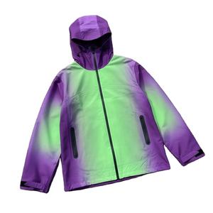 Elegante chaqueta bomber reflectante con capucha | Chaqueta deportiva de lona impermeable de invierno para logotipo frontal unisex - Product Image 2