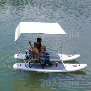 Bateau de pêche gonflable portable à catamaran, haute stabilité, <span class=keywords><strong>coque</strong></span> tunnel, ponton avec pont pneumatique Drop Stitch, auvent solaire pour lac et rivière - Product Image 3