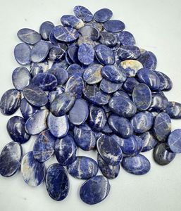 Cabujón de forma ovalada lisa de sodalita Natural, piedras preciosas sueltas de alta calidad para la fabricación de joyas, gemas al por mayor de 16x22mm - Product Image 2