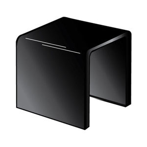 Elegante soporte elevador de acrílico negro Pedestal de exhibición apilable versátil para pasteles, manualidades, cosméticos y decoración del hogar - Product Image 4