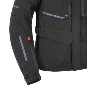 เสื้อแจ็คเก็ตมอเตอร์ไซค์สำหรับการเดินทางไกล ผลิตจากผ้า ได้รับการรับรองมาตรฐาน CE กันน้ำ โรงงาน OEM ขายส่ง รับผลิตแบรนด์ส่วนตัว ผู้ส่งออก - Product Image 3