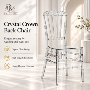Chaise Napoléon en PC transparent durable, chaise de banquet en polycarbonate détachable pour mariage, location événementielle, vente en gros d'usine - Product Image 1