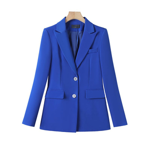 Acheter personnalisé Blazer costume simple boutonnage à manches longues surdimensionné costumes veste dames blazer femmes 2026 - Product Image 5