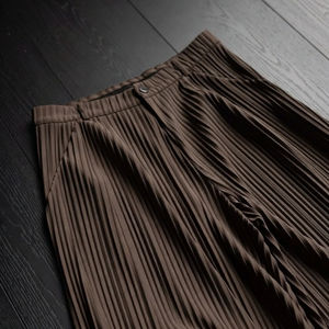 Pantalon large plissé droit pour homme – Vente en gros OEM/ODM – Pantalon décontracté sur mesure – Logo personnalisé – Marque privée – Mélange coton/polyester - Product Image 4