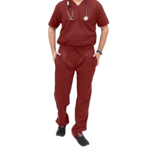 Meilleures ventes : Ensembles d'uniformes médicaux décontractés respirants pour hommes, à manches courtes, avec broderie personnalisée, pour infirmiers - Product Image 1