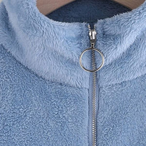 Personalizado invierno Sherpa mujeres al aire libre abrigo chaqueta señoras moda cremallera Sherpa polar chaquetas de las mujeres - Product Image 5