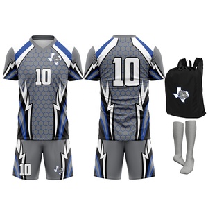 Nuevo Modelo de Uniforme de Fútbol de Alta Calidad, Sólido, Transpirable, Elástico, de Manga Corta, con Logotipo Personalizado, Impresión Digital, 100% Poliéster para Hombre - Product Image 1