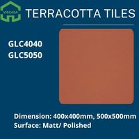 Carreaux de sol en terre cuite rouge rustique en céramique de haute qualité pour l'extérieur