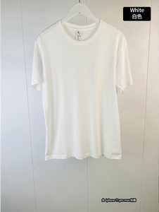 เสื้อยืดคุณภาพสูงสีน้ำเงิน 180 แกรม สำหรับผู้ชาย สกรีนโลโก้ได้ คอกลม ทรงปกติ สไตล์ลำลอง ย้อมสีเสื้อ - Product Image 3