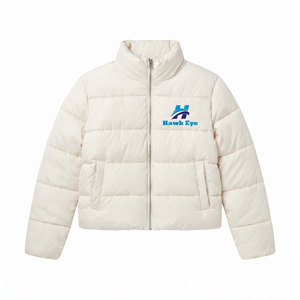 2026 Bubble Puffer Winter Warm Hooded <b>Jacket</b> Women Fashion <b>Cropped</b> Coats Long Sleeve Outerwear Zipper Casual Padded <b>Jacket</b> - Product Image 6