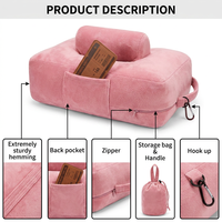 Ensemble de coussins personnalisés avec logo rose 2-en-1, couverture lestée en flanelle douce et polaire, pliable, portable pour le voyage, avec fermeture éclair