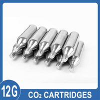 Vente directe d'usine, cartouche de CO2 filetée de 12 g, cylindre de gaz en acier jetable