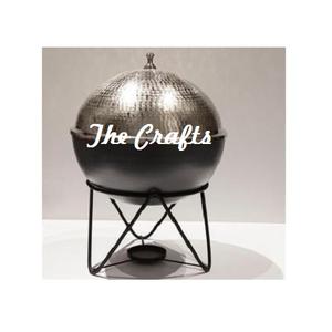 Plat de service en cuivre martelé au design admirable, forme ronde, plat de service en cuivre martelé personnalisé OEM en vrac - Product Image 3