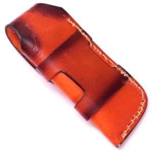 Tendencia fábrica OEM producto 2023 Venta caliente cuero de grano rico contraste sombreado vaina para cuchillos plegables - Product Image 3