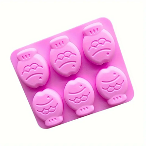 Moules à savon en silicone à 6 cavités Moule à poisson mignon et idiot drôle pour <span class=keywords><strong>la</strong></span> fabrication de bougies de savon - Product Image 2