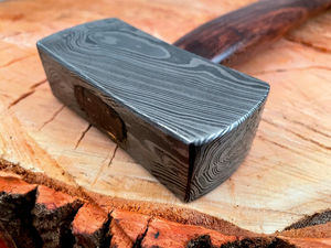 Marteau en acier de Damas à motif spécial, manche en bois robuste, personnalisable OEM, outil industriel polyvalent pour le bricolage, garantie de 3 ans - Product Image 2