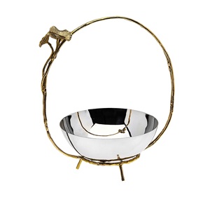 Haute qualité meilleurs bols décoratifs en aluminium salade Snack fruits et noix bol de service Table à manger décor bol de service en gros - Product Image 1