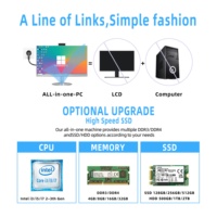 Ordinateur de bureau tout-en-un Intel Core I3/i5/i7 avec écran tactile LCD de 23,8 pouces, nouveau, pour usage domestique, montage VESA