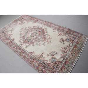 พรมวินเทจ ขนาด 4.3x7.9 ฟุต พรมขนสัตว์สีแดงสไตล์โอเรียนทัลแบบตุรกี - Product Image 2