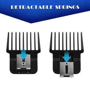 Lot de 8 embouts de coupe professionnels pour tondeuse de barbier, de 1/32 à 5/4 pouces, avec clip à ressort métallique, alimentation électrique USB - Product Image 3