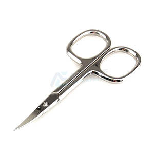 Tijera de uñas curvada para mano derecha con logotipo privado, tijera de cerámica para limas de belleza, tijeras afiladas para cutículas de acero inoxidable hechas en fábrica - Product Image 5