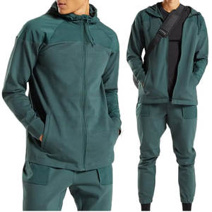 Conjunto de joggers de fitness ecológicos de talla grande para hombre, logotipo impreso personalizado, ropa deportiva de entrenamiento de gimnasio de invierno, 100% algodón transpirable - Product Image 2