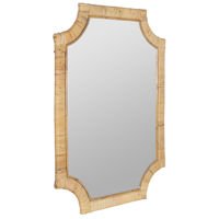 Miroir mural en rotin en forme d'arche vintage, cadre naturel fabriqué à la main pour la décoration intérieure