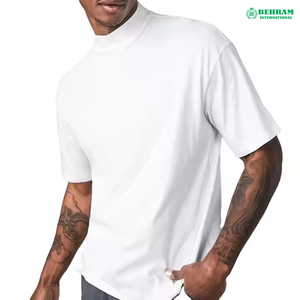T-shirts pour hommes coupe classique, vierges, 200 GSM, coupe oversize, 100% coton biologique, écologiques, anti-boulochage, Pro Club, vente en gros - Product Image 1
