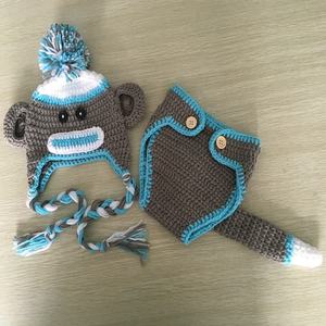 Conjunto de Gorro y Pantalones de Ganchillo Hechos a Mano para Recién Nacidos, Lindos Trajes de Mono Tejidos para Fotos de Bebés, para Niños y Niñas, para Viajes - Product Image 2