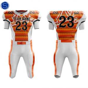 Conjunto de ropa deportiva transpirable de uniforme de fútbol americano hecho a medida con diseño específico del equipo de impresión por sublimación - Product Image 4