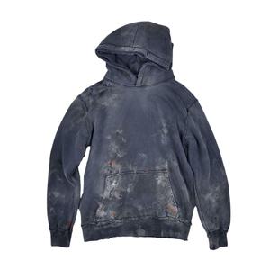 Sweat à capuche surdimensionné en coton délavé à l'acide de haute qualité pour hommes, streetwear, tendance mode 2026 - Product Image 3