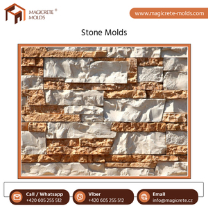 Distributeur en vrac vendant démoulage qualité excellente résistance à l'usure nouvelle conception de mur placage de culture Silicone caoutchouc pierre moule - Product Image 2