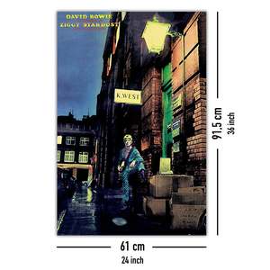 David Bowie Modern Style Ziggy Stardust Canvas <b>Poster</b> Black Frame Wall Art - Product Image 4