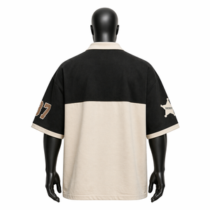 Camiseta polo al por mayor 100% algodón, personalizada con bordado e impresión, de algodón y poliéster transpirable, con cuello vuelto para hombre - Product Image 2