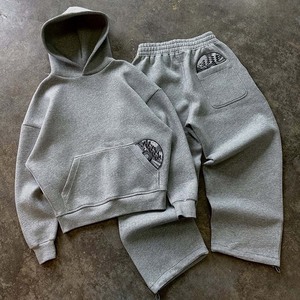 2025 nouveauté survêtement lourd lavé à l'acide Vintage et Logo ensembles de pantalons de survêtement dernière conception unisexe pour hommes - Product Image 1