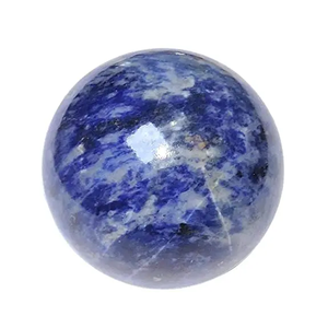 Bola de esfera de sodalita Natural, venta al por mayor, cristal curativo Natural, ágata, piedras preciosas, bolas de esfera de sodalita para Decoración - Product Image 1