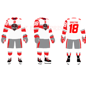 เสื้อเจอร์ซีย์ทีมระบายอากาศเสื้อฮ็อกกี้น้ำแข็งชุดเครื่องแบบระบายคอเสื้อลูกไม้แบบมืออาชีพงานตามสั่ง - Product Image 3