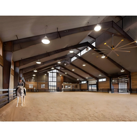 Structure en acier préfabriquée pour arène d'équitation, grand chapiteau à portée libre pour spectacles équestres