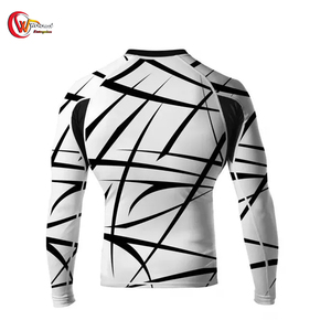 เสื้อรัดกล้ามเนื้อ MMA แบบสั่งทำสำหรับผู้ใหญ่ ลายพิมพ์ด้านหน้า ดีไซน์ OEM โลโก้ตามสั่ง ระบายอากาศได้ดี ผลิตจากผ้าสแปนเด็กซ์/โพลีเอสเตอร์ ราคาประหยัด รุ่นใหม่ล่าสุด - Product Image 2