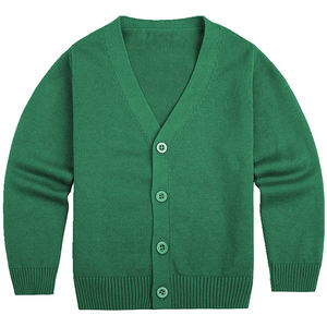 Factory Supply Customized Men's Winter School <b>Cardigan</b> with Covered Buttons Front Logo <b>Thick</b> Material <b>Cardigan</b> Sweater - Product Image 1