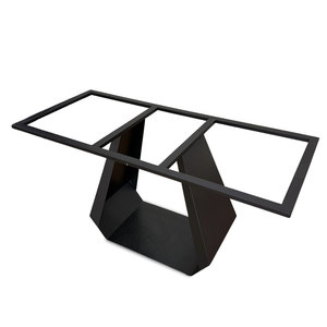 CHBBA006 Heavy-Duty <b>Cast</b> Iron Dining Table Legs <b>Powder</b>-Coated in Industrial Luxury Style for Kitchen Hospital Hotels Parks - Product Image 1