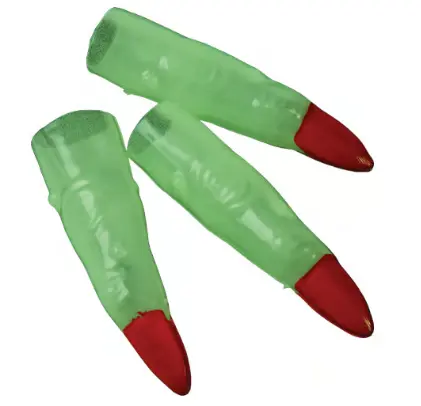 Glow in the Dark Witches Fingers for Kids Trick or Treat Gift for Halloween Party Cosplay Carnival Costume Vampire Nail