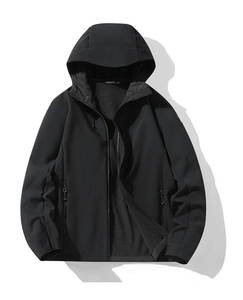 แจ็กเก็ตเดินป่ากลางแจ้งพร้อมฮู้ดกันลมกันน้ำและปิดซิป - Product Image 4
