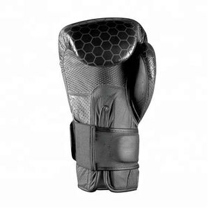 Guantes de boxeo personalizables de cuero auténtico de 8oz con cierre de velcro Diseño de logotipo personalizado antideslizante para entrenamiento de artes marciales - Product Image 5