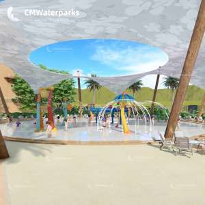 Disegno 3D di Parco Acquatico Casa sull'Acqua Negozio Acquatico in Vetroresina - Product Image 4