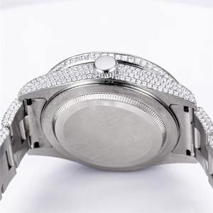 Montre mécanique automatique de luxe avec diamants de laboratoire VVS1, entièrement sertie, style hip-hop, bijoux pour hommes, cristal saphir, acier inoxydable, puissance cachée - Product Image 5