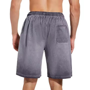 Pantalones cortos deportivos para hombre, peso pesado, nuevo estilo, algodón, hip-hop, deportes informales, pantalones cortos de playa, patrón sólido, bolsillos, tamaño - Product Image 3